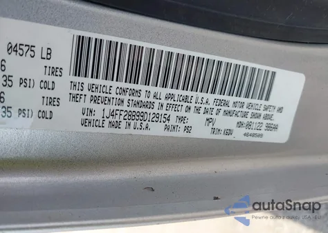 2009 Jeep Patriot Sport z USA, uszkodzony, nr VIN 1J4FF28B99D129154